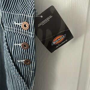 Women’s Hickory Stripe Boyfriend Fit Bib. Never worn! Tags still on!